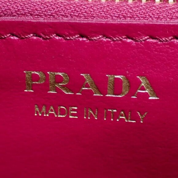PRADA Saffiano / Vitello Move Leather Continental Wallet & Card Case Red - Picture 8 of 12